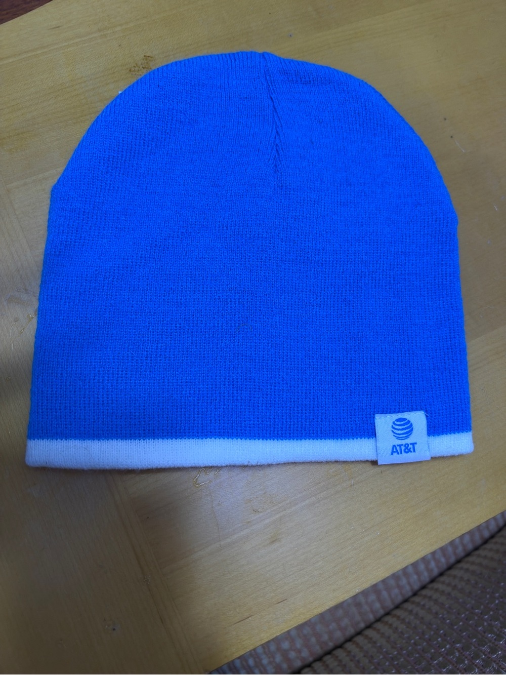 AT&T Blue Knit Beanie with White Trim